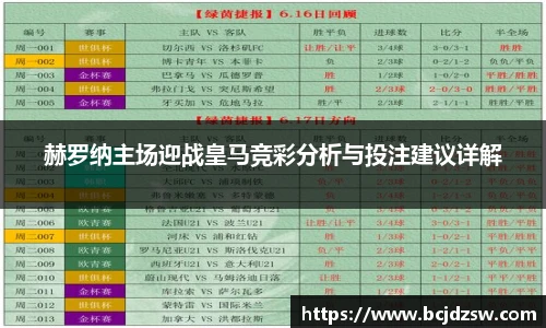 赫罗纳主场迎战皇马竞彩分析与投注建议详解
